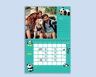 Custom spiral-bound calendar example